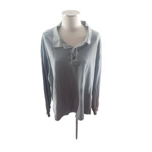 Duluth trading company grey knit Unisex polo long sleeve 2xl